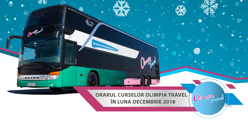 Orarul curselor Olimpia Travel in luna decembrie